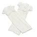 Jelinda Kids Girl's Lace Button Boot Cuffs Toppers Leg Warmer Socks (white)