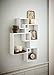 Shelving Solution Intersecting Decorative White Color Wall Shelf, Set of 6, 2 Candles Included