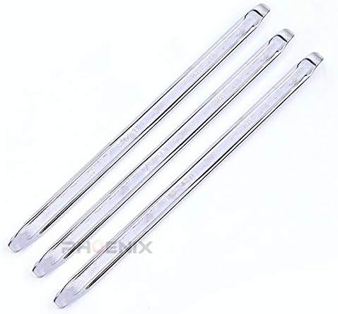 Amazon タイヤレバー 約30cm 銀 3本 バイク 自転車 ロードバイク パンク修理 タイヤ交換工具 二輪 タイヤチェンジ 修理 クロムバナジウム鋼 300mm バイク工具 メンテナンス 車 バイク