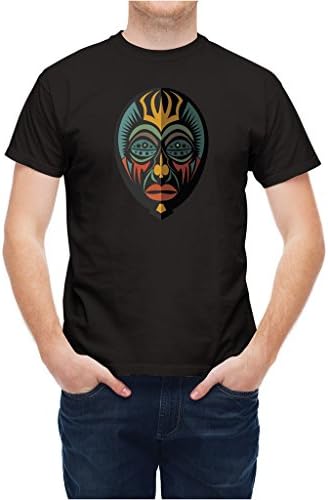 T-shirt Traditional Aborigine African Mask Black S