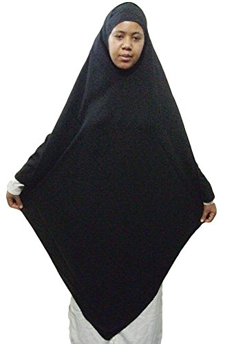 Islamic Muslim Triangle Khimar Hijab Hejab Abaya Niqab Jilbab Veil Eid Islam 57" (Black)