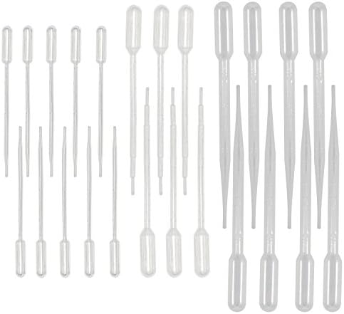 Waykino 3ML,1ML,0.5ML Plastic Transfer Pipettes Eye Dropper Pack of 100 - Essential Oils Pipettes Dropper Makeup Tool