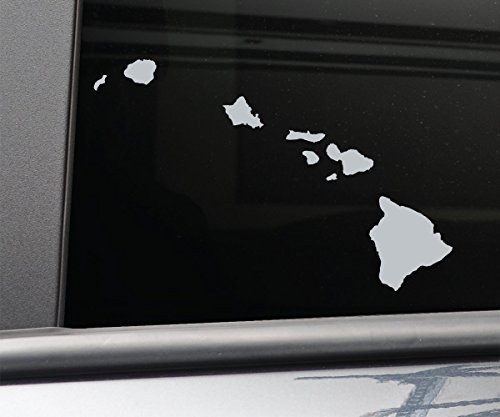 Hawaii Vinyl Decal Laptop Car Truck Bumper Window Sticker, 5" x 8", Gray