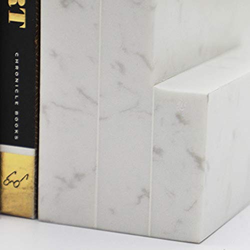 MQW Modern Simple Black and White Staircase Marble Bookend Magazine Shelf Living Room Bedroom Hotel Cafe Bookstore Desktop Decoration 25 7.5 13CM Delicate and Beautiful