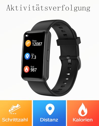 Pedometer Watch (Without App/Without Mobile Phone) 1.47 Inch Screen Simple Fitness Tracker Smartwatch with Calorie Counter Sleep Monitor Stopwatch Waterproof Timer Walking Running Fitness Watch for Seniors / Men / Women