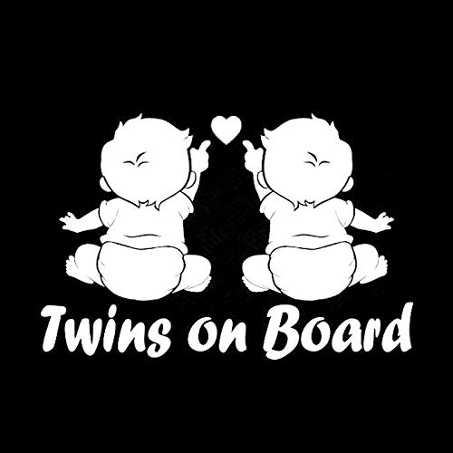 Car Vehicle Products Twins Baby On Board Car Sticker Decals for Automotive Vinyl Stickers for Cars Styling Auto Autocolantes - Thumbnail 5