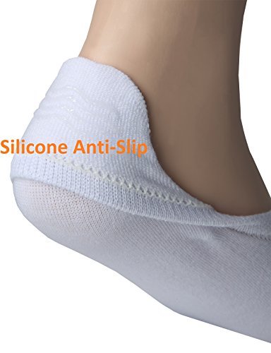 OSABASA Women’s Premium No Show Socks with Non Slip Grip-3 pair WHITE Large (SET3KWMS09) - Thumbnail 5