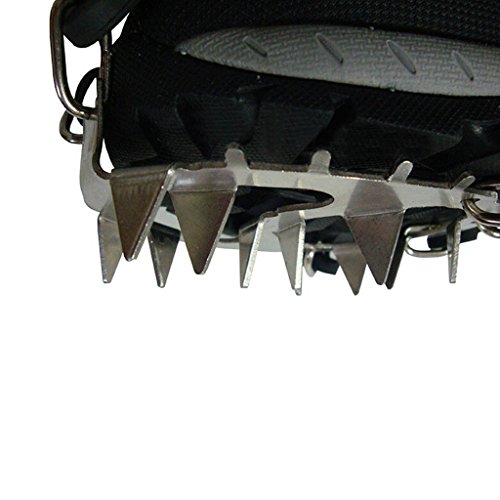 Gear 18 Tooth Crampons Cleats Set Fishing Outdoor Climbing Snow Ice Crampons Catch Snow Claw Antiskid Shoe Spikes(1 pair)