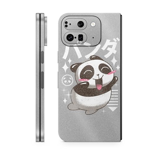 Glossy Glitter Phone Skin Compatible with Google Pixel 9 Pro Fold - Panda Kawai…