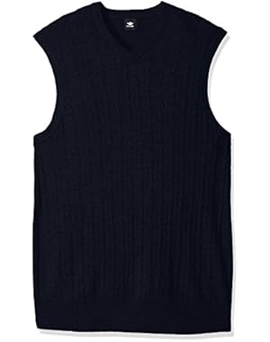 Men's Big and Tall Soft Acrylic Solid Cable Links Links-Vest