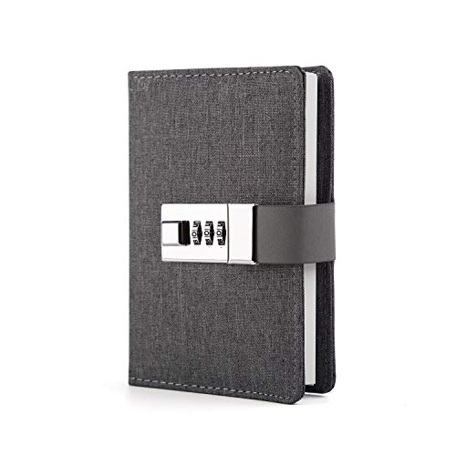 Lock Journal Combination Lock Writing Travel Diary a7 Mini Notebook