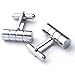 JOVIVI® 4Pairs Stainless Steel Mens Classic Modern Ornate Pattern Style Dress Shirt Cufflinks Mix Design Set (Black)