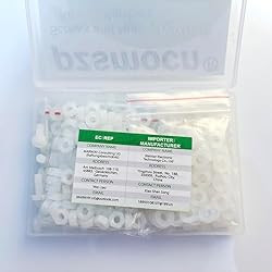 Pzsmocn 300 Pieces/100 Sets M4*10 mm Plastic White