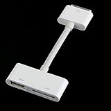 DigitCont Connector2 AV Adapter 30-Pin Dock Connector to HDMI Convertor for Apple iPhone 4/4s, iPad 2/3 and iPod Touch