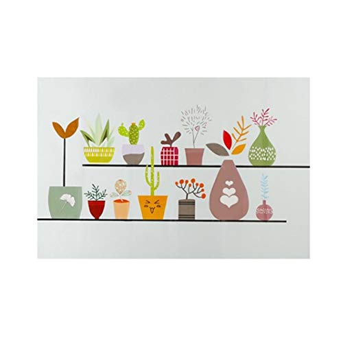 PinShang Waterproof Oil Proof Self Adhesive Wall Sticker Temperature Resistant Wallpaper for Kitchen D-Small Potted Plants