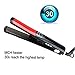 YKS Professional Hair Straightener, Flat Iron with MCH Heating, Titanium Ceramic Heater, Adjustable Temperature 180 F to 470 F, Dual Voltage, Digital LCD Display, 1 Hour Auto Shutoff