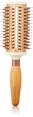 Ecotools Aluminum Round Hairbrush, Large, Faster Styling for Medium-Long Hair with Open Barrel Technology; Thermal Ribs Help Reduce Breakage 0.33 Ounce