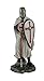 Zeckos Knights Templar Medieval Armored Crusader with Sword and Shield Statue