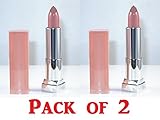 Maybelline New York Color Sensational Creamy Matte Lip Color, 970 Nude Embrace (Pack of 2)