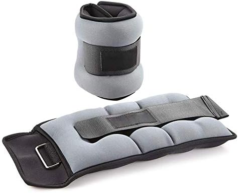 Thiningstar 2PCS 1kg Ankle Weights with Adjustable Strap Weight Sandbag for Fitness, Walking, Jogging, Gym