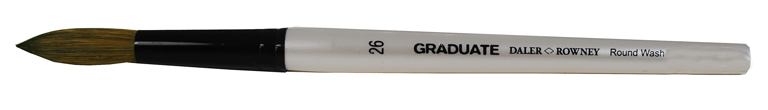 Daler-Rowney Graduate Watercolour Brush, Pony & Synthetic Blend, Short Handle, Round Wash, 26