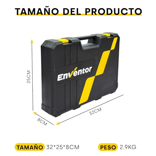 Enventor 158PCS Yellow Complete Tool Box, General Purpose Hand Tools Case, Tool Set Kit with Keys, Portable Tools Set for DIY and Daily Arrangements