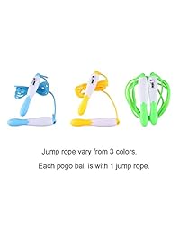 GreenMoon Pogo Ball with Large Pump Lolo Ball with Gift Bag and Instruction(with Jump Rope)