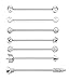 ORAZIO 7PCS 14G Stainless Steel Industrial Barbell Earrings for Women Men Cartilage Helix Piercing Jewelry Silver Tone 1 1/2 Inch(38mm)