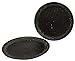 RoRo Ceramic Stoneware Matte Black Speckled Appetizer Plate Set of 2, 8 Inch