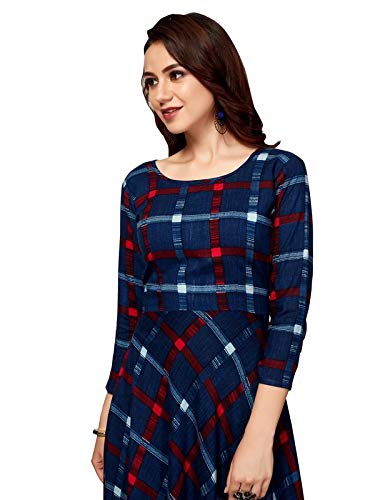 printed cotton rayon blend anarkali gown