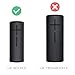 co2CREA Hard Travel Case Replacement for Ultimate Ears UE Boom 4 / Boom 3 Portable Bluetooth Wireless Speaker (Black Case + Inside Sunset Red)