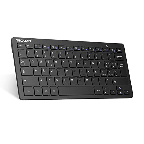TECKNET Wireless PC Keyboard, Wireless Keyboard for PC Laptop Windows and Android, Very Long Battery Life, Italian QWERTY Layout, Silent and Ultra Slim