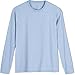 Coolibar UPF 50+ Men's Morada Everyday Long Sleeve T-Shirt - Sun Protective (Large- Vintage Blue)