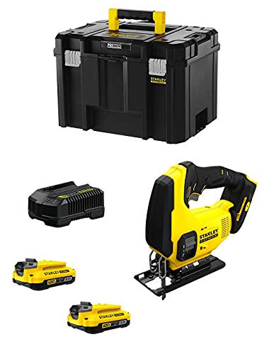 Stichsäge STANLEY FatMax SFMCS600D2T (2 Batterien 2,0 Ah + Ladegerät + TSTAK VI)