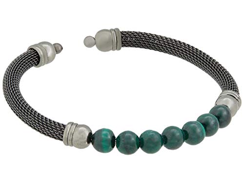 Brazalete de malla de piedras preciosas Alex and Ani, malaquita