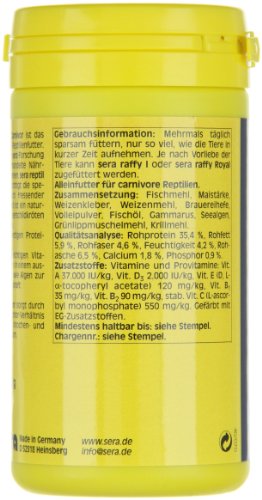 Sera 1820 reptile Professional Carnivore 2.8 oz 250 ml Pet Food, One size - Thumbnail 3