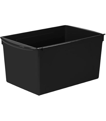 Amazon.com: Storex Extra-Large Book Bin - Interlocking Plastic