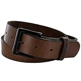 Hanks Everyday -No Break Thick Leather Belt - Mens Heavy Duty Belts- USA Made -100 Year Warranty - Brown - 40