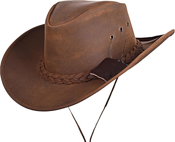 Pretlet Leather Cowboy hat for Men & Women Durable Handcrafted