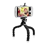 Dinly 3 in 1 Portable Octopus Style Adjustable Strong Flexible Tripod Stand with Free