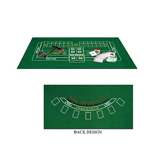 Bargain World Felt Blackjack and Craps Set (with Sticky Notes)