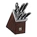 HENCKELS Definition 7-Piece Self-Sharpening Razor-Sharp Knife Block Set for Paring, Santoku, Utility, Chefs, Carving, Kitchen Shears, German Engineered Informed by 100+ Years of Mastery, Black