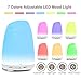 Essential Oil Diffuser,【Upgraded】Mulcolor120ml Aromatherapy Diffuser Aroma Diffuser, Cool Mist Humidifier for Essential Oils, Safety Waterless Auto Shut-Off, 7 Color LED Lights