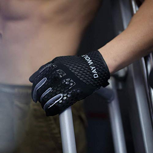 New Full Finger Workout Gloves,Gym Fitness, Weight Lifting Wrist Wraps Genuine Leather Palm Protection & Strong Grip,Quality Breathable Comfort Gloves,Cycling, Pull Ups,Cross Training for Men & Women - Thumbnail 7