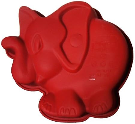 Casa Linga Elefant Silikon Backform Tier Puddingform 14 x 13 cm rot: Amazon.de: Küche & Haushalt