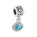 CharmSStory Masonic Blue Evil Eye Dangle Charms Beads for Bracelets