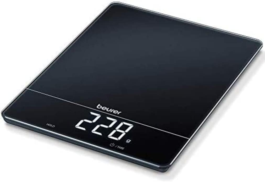 Beurer KS 34 Kitchen Scales for Precise Weighing up to 15 kg with Tare Weighing Function and Magic LED Display
