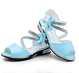 KISSOURBABY KISSOURBAY Princess Girls Summer PU Sandals With Rhinestone Bow Tie