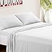 TasteLife 105 GSM Deep Pocket Bed Sheet Set Brushed Hypoallergenic Microfiber 1800 Bedding Sheets Wrinkle, Fade, Stain Resistant - 4 Piece(White,Queen)
