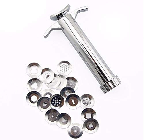 Wffo 19 Discs Polymer Clay Fimo Extruder Craft Sculpey Sculpting Sugarcraft Tools (Silver)